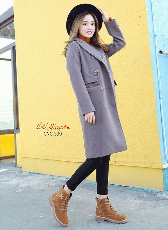 รองเท้าผ้าใบทรงมินิบูทสไตล์มาร์ติน (สีดำ)