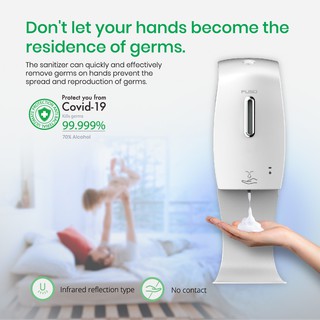 ขายถูก FUSO เครื่องจ่ายโฟมล้างมืออัตโนมัติ เครื่องจ่ายสบู่ ที่จ่ายสบู่อัตโนมัติแบบติดผนัง 600 มล. รับประกัน 1 ปี