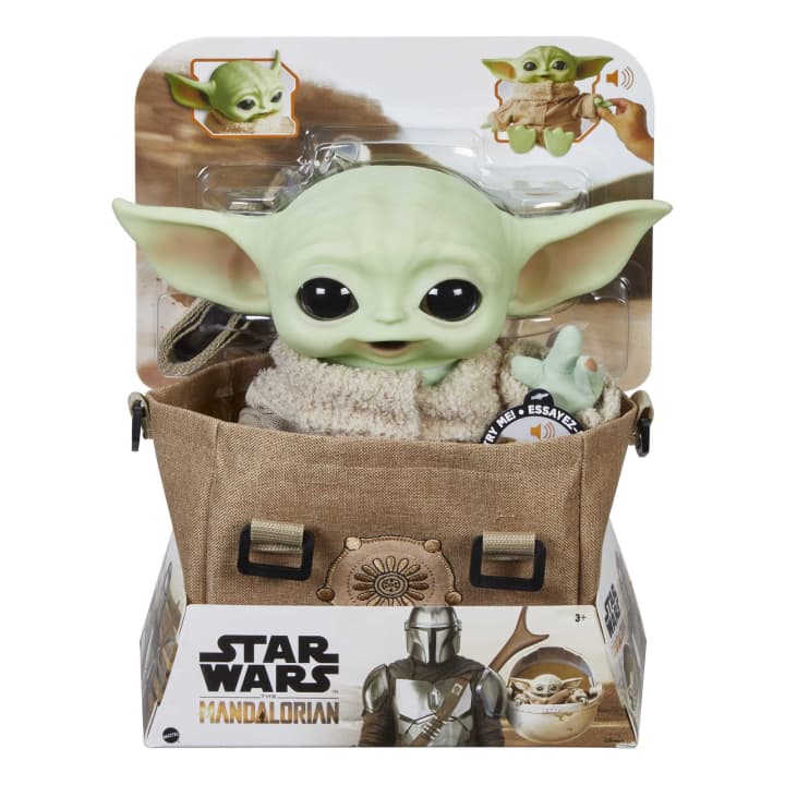 Mattel Star Wars The Mandalorian Baby Yoda Grogu The Child Premium Plush Bundle แมทเทล สตาร์ วอร์ส แมนดาโรเลี่ยน หุ่นโมเดลฟิกเกอร์ เบบี้ โยดา โกรกู ขนาด 11 นิ้ว มีเสียง พร้อมกระเป๋า ลิขสิทธิ์แท้