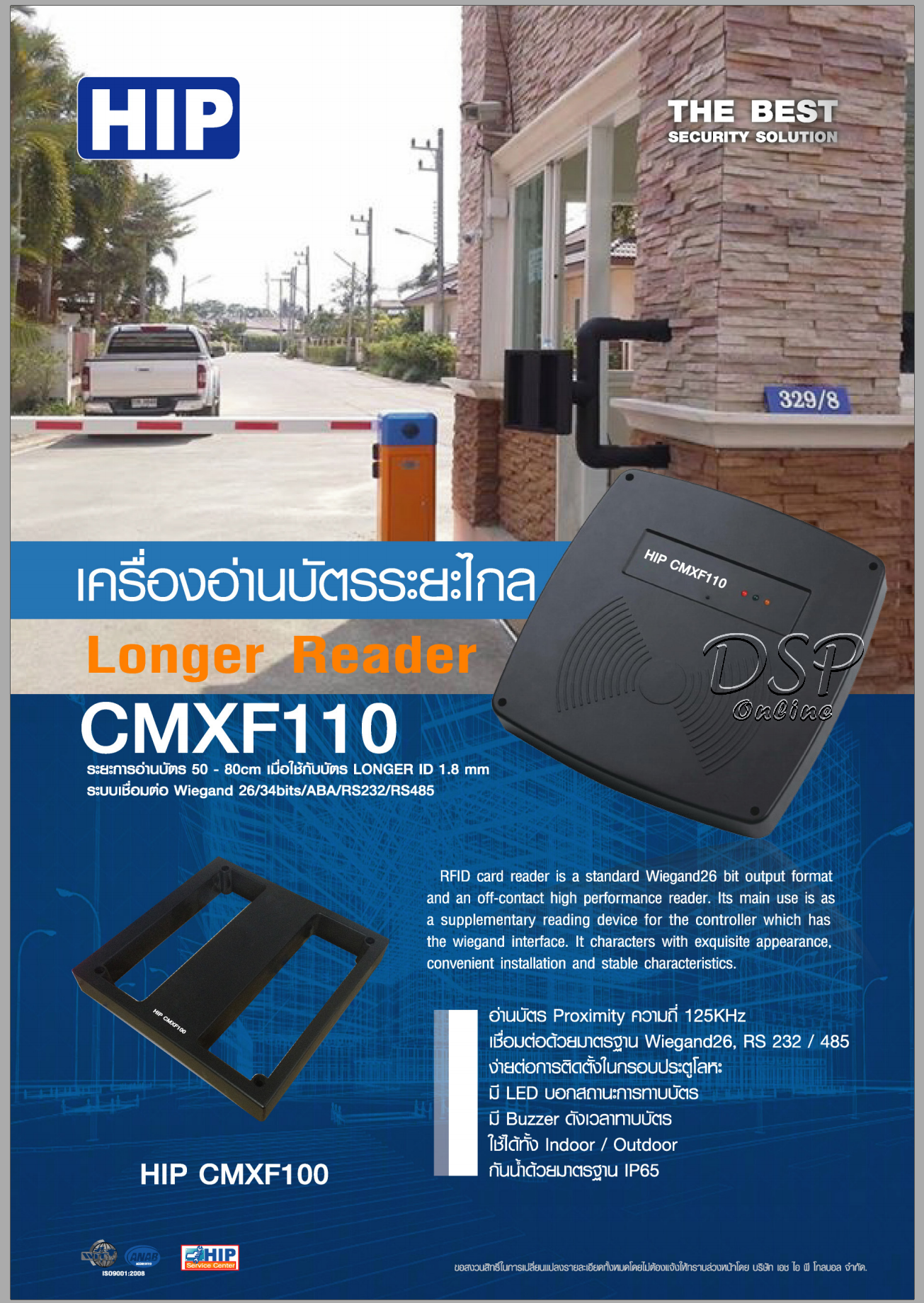 ขายถูก HIP หัวอ่านระยะไกล (125 KHz) รุ่น CMXF110