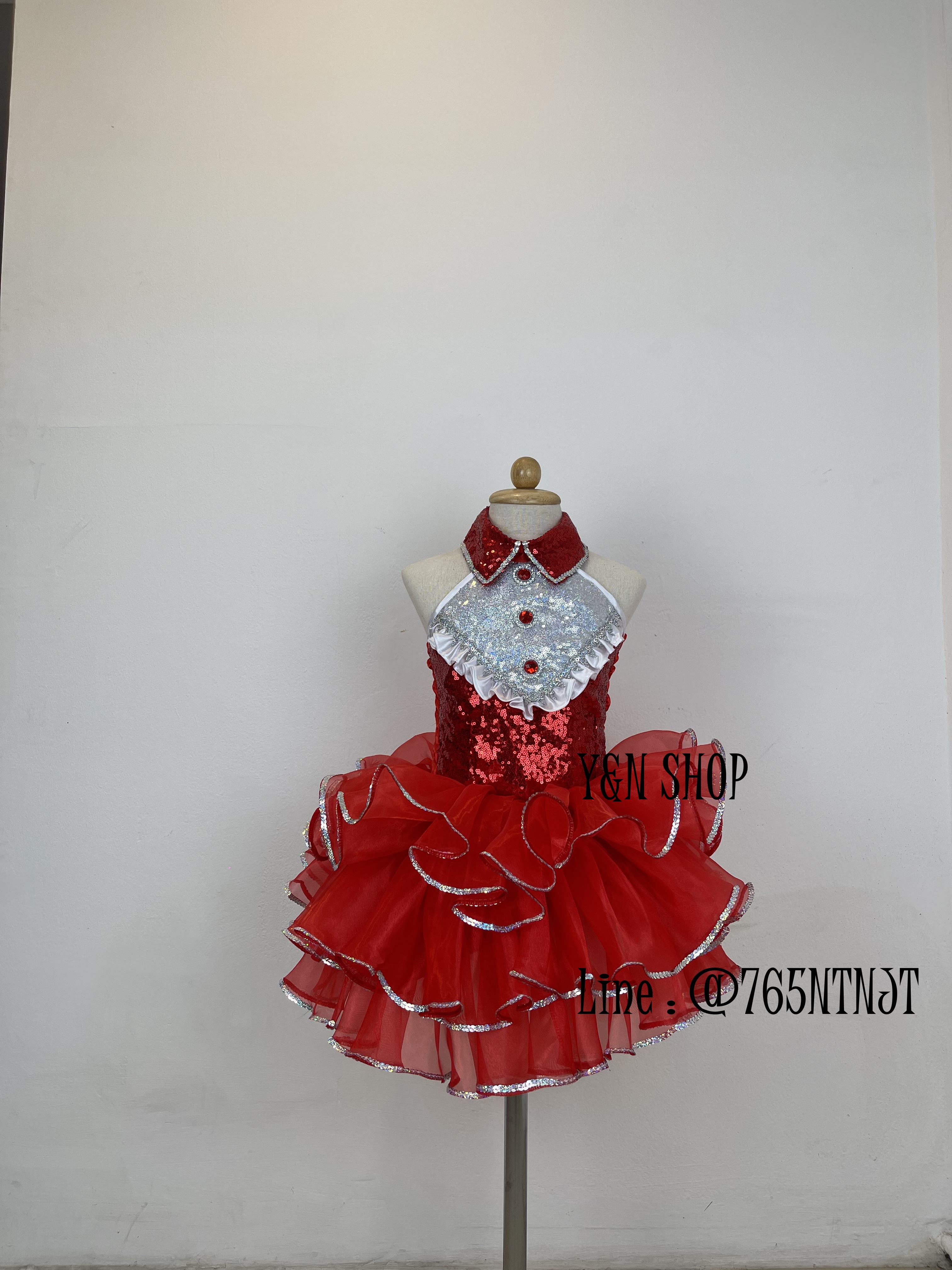 Y&NShop ชุดดรัมเมเยอร์ ชุดเชียร์ลีดเดอร์ เด็กผู้หญิงอนุบาล-ประถมต้น แบบชุดคอปก