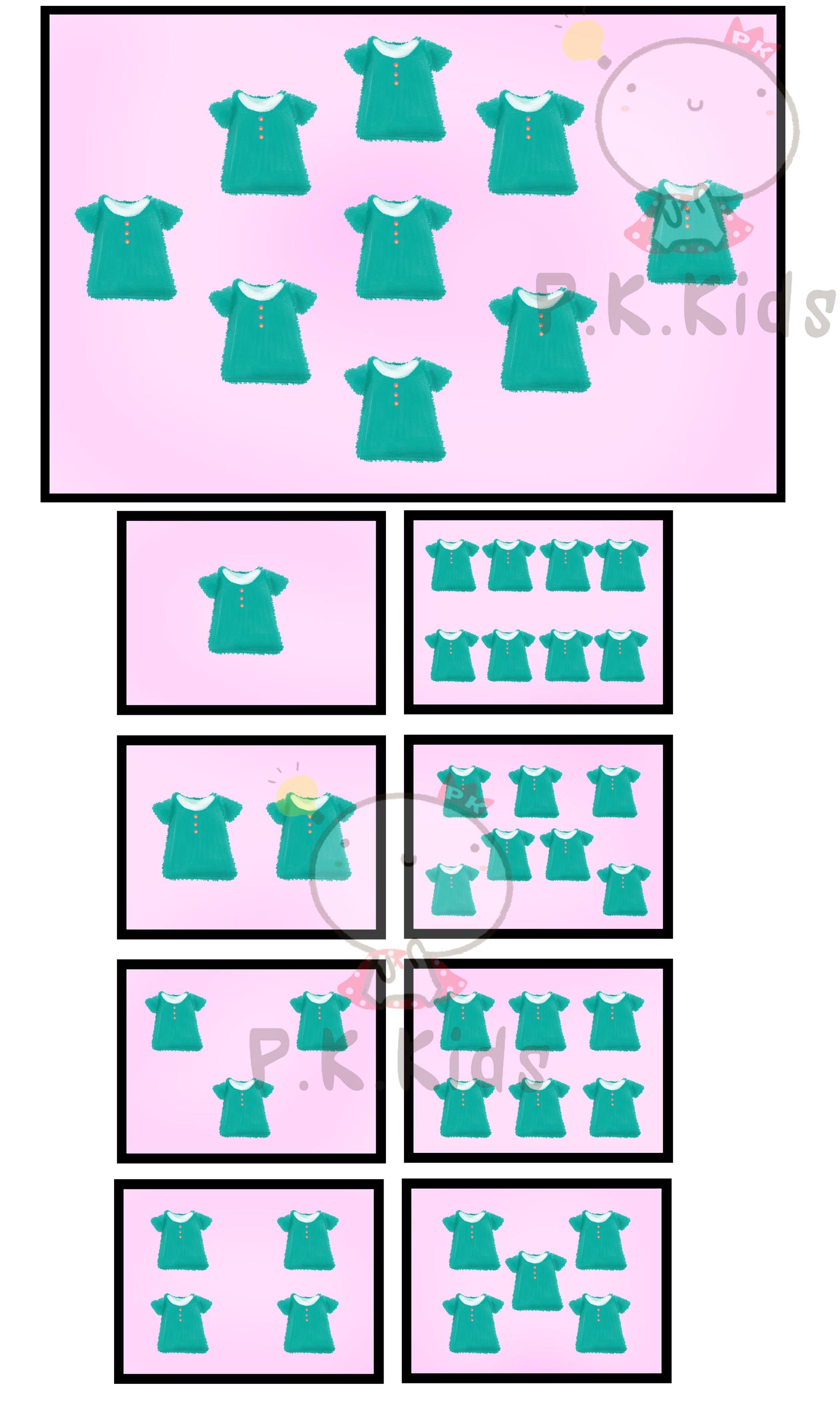 พื้นฐานการบวก จำนวน 9 : เสื้อ