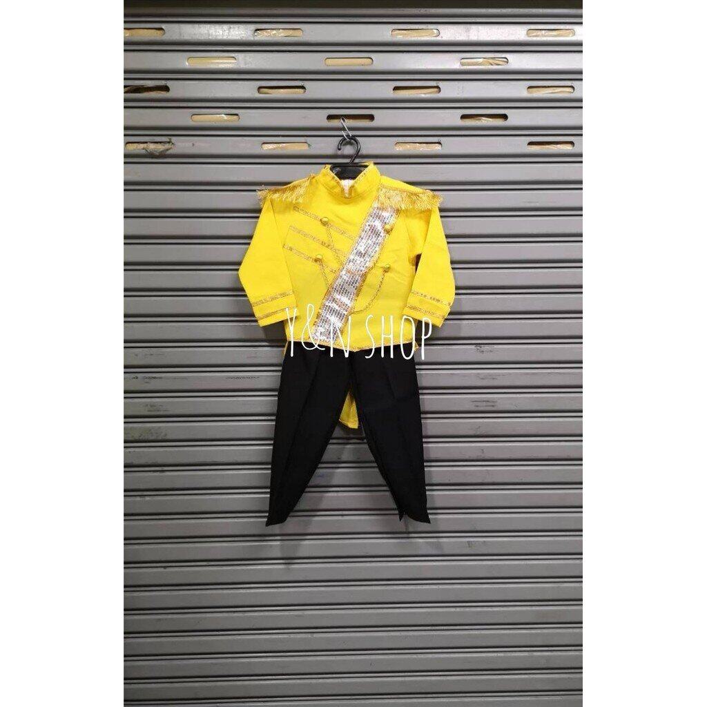 Y&NShop ชุดดรัมเมเยอร์ ชุดเชียร์ลีดเดอร์ เด็กชายอนุบาล-ประถมต้น สายสะพายเงิน