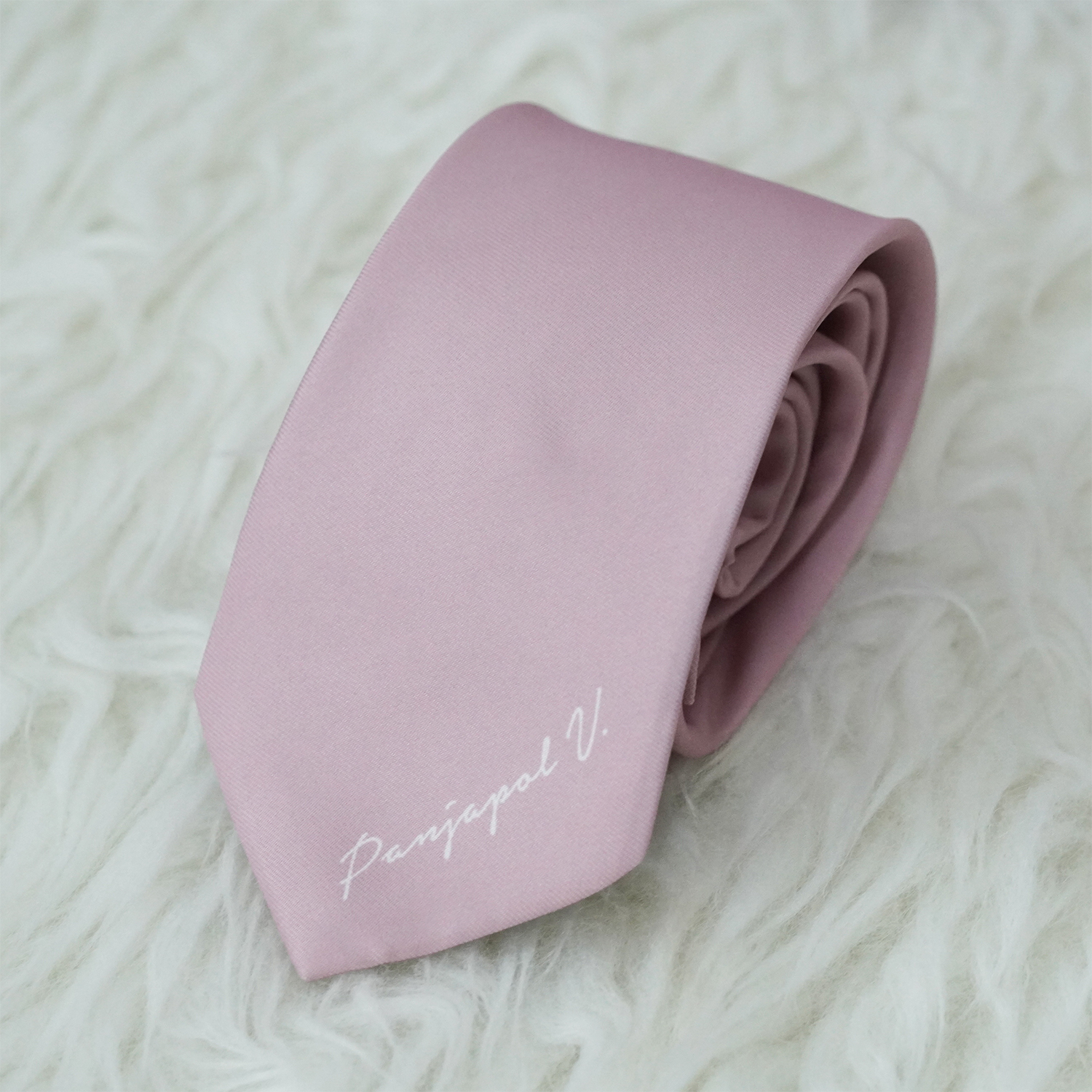 เนคไท สั่งทำใส่ชื่อ ขนาด 3" - Minimal - Pink