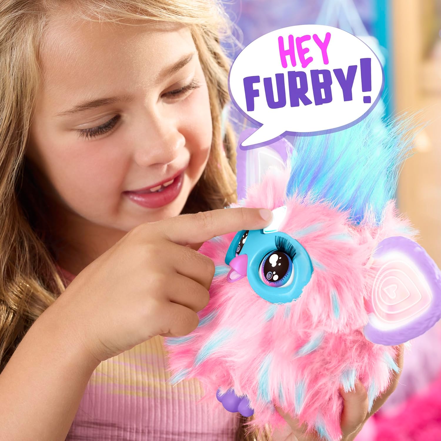 Hasbro Furby Cotton Candy Pink & Blue Plush Toy ฮาสโบร ตุ๊กตา เฟอร์บี้ คอทตอน แคนดี้ พิงค์ แอนด์ บลู ลิขสิทธิ์แท้