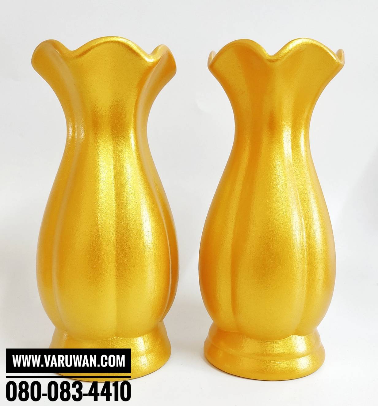 แจกันเซรามิก สีทอง (บรรจุ 10 คู่)