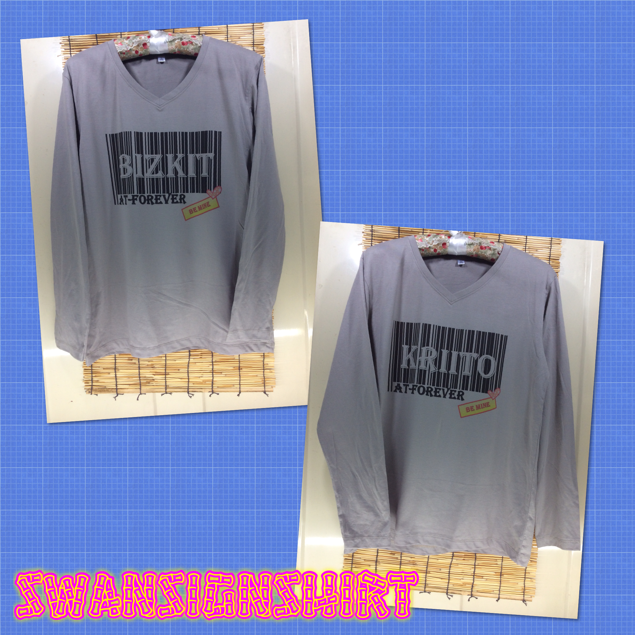 เสื้อแขนยาว เสื้อคู่ สกรีนลาย
