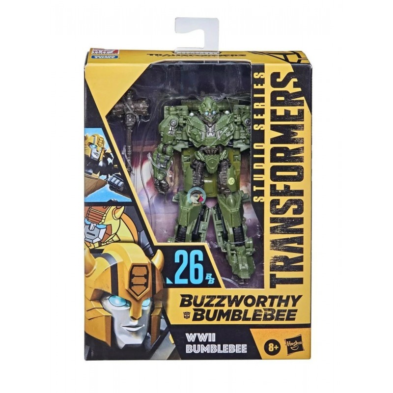 Hasbro Transformers Studio Series 26 Deluxe Class WWII Bumblebee Figure ฮาสโบร ทรานสฟอเมอร์ส สตูดิโอ ซีรีย์ส 26 ดีลักซ์ คลาส หุ่นยนต์บัมเบิ้ลบี 4.5 นิ้ว ลิขสิทธิ์แท้