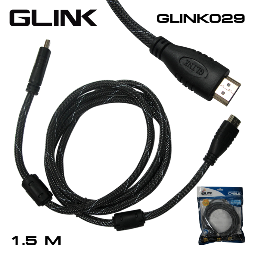 ขายถูก GLINK CABLE HDMI สายกลม (1.5M) [VERSION 1.4]