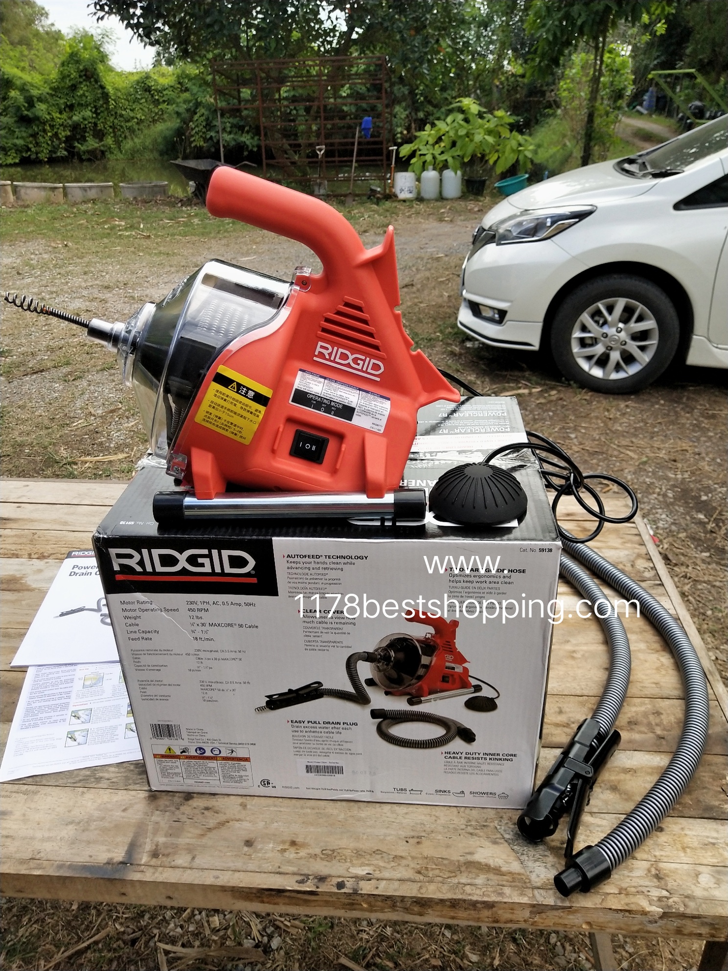 RIDGID AUTO Power Clear R7 เครื่องทะลวงท่อ งูเหล็กอัตโนมัติ