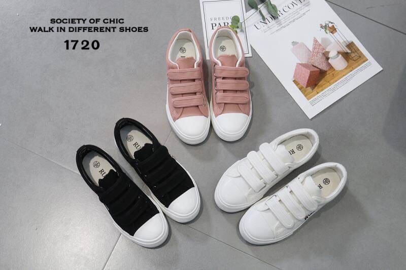 รองเท้าผ้าใบเมจิกเทป Style FILA (สีดำ)