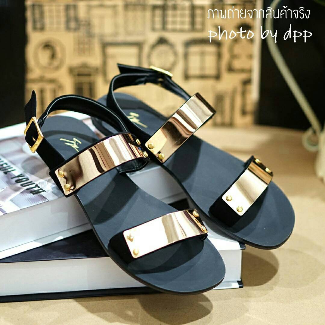 พร้อมส่ง : Giuseppe Zanotti Sandals 2015 (สีดำ)