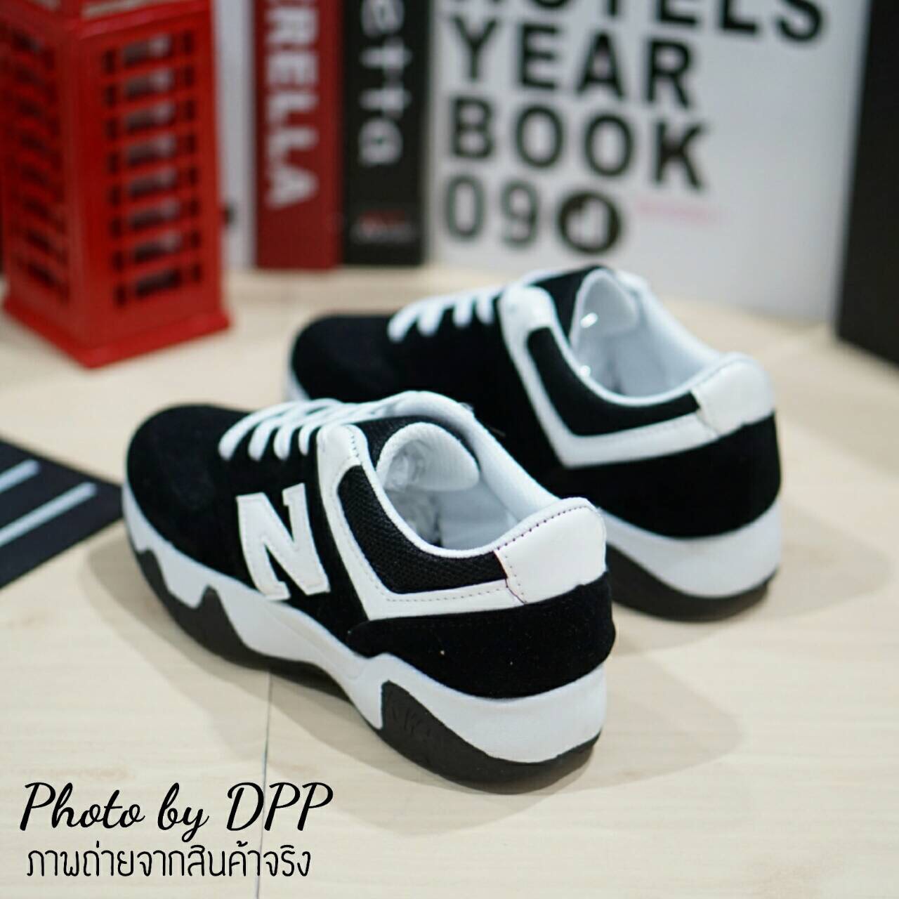 รองเท้า Style New Balance สีทูโทน (ดำ)