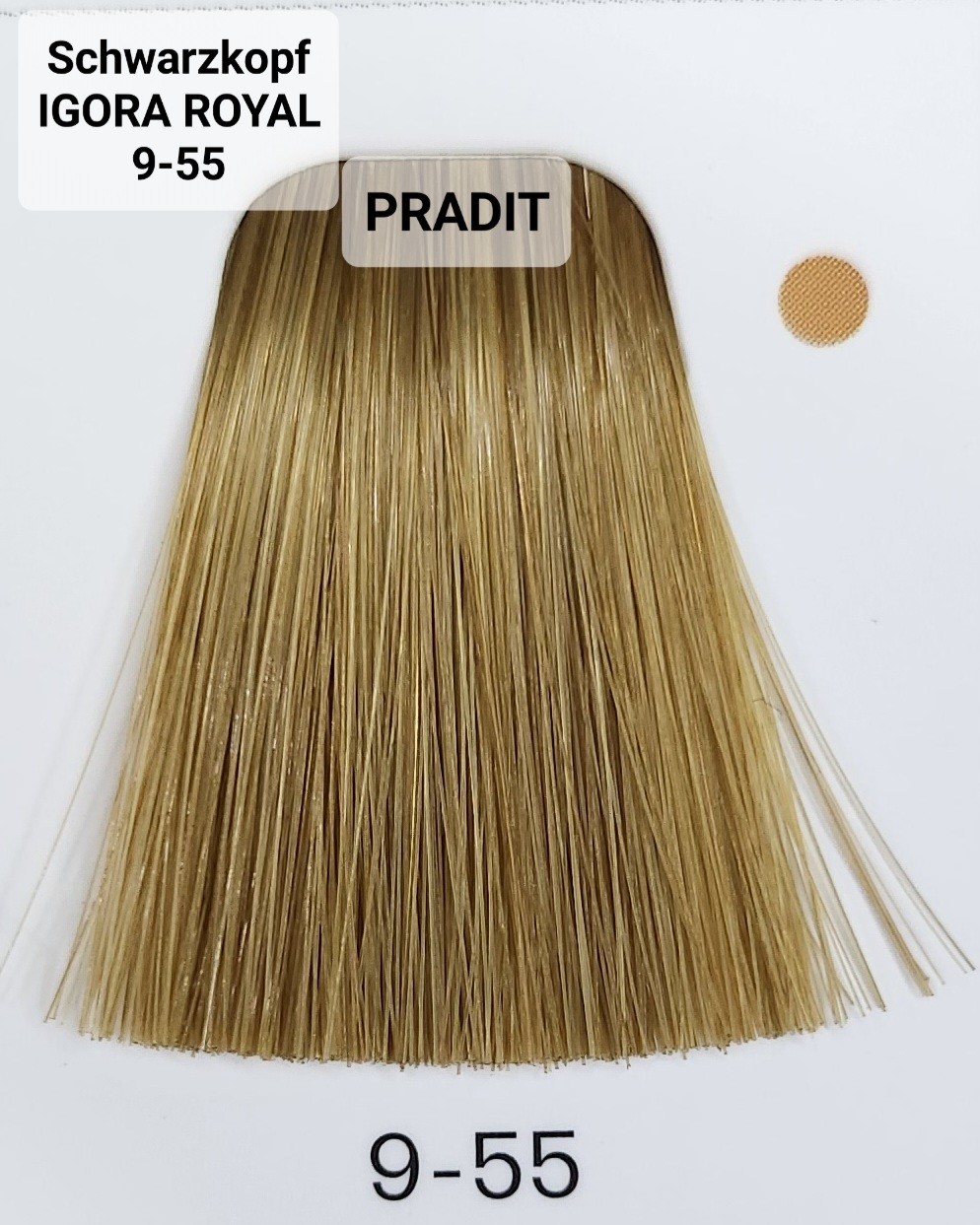 Schwarzkopf Igora Royal ครีมย้อมผม อีโกร่า รอยัล เบอร์9-55 สีบลอนด์อ่อนมากประกายทองพิเศษ (60ml) 80 กรัม