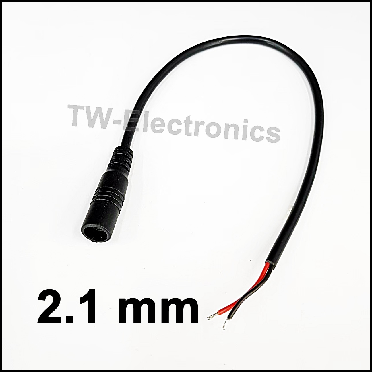 สายไฟ DC 2.1mm (ตัวเมีย) ท้ายเปลือย (30cm) / DCC2102