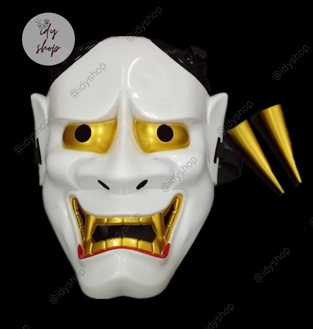 หน้ากากปีศาจญี่ปุ่น ฮันเนีย Hannya หน้ากากปาร์ตี้ หน้ากากแฟนซี หน้ากากฮาโลวีน หน้ากากผี หน้ากากคอสเพลย์ Japanese Devil Noh Hannya fancy Mask idyshop