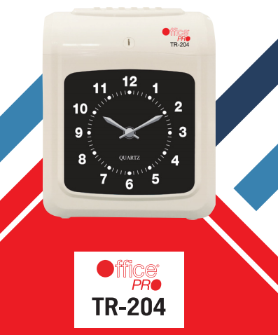ขายถูก เครื่องตอกบัตร ออฟฟิซ โปร TR204 (แถมฟรีบัตรตอก2pack+แผงเสียบบัตร1 แผง) จัดส่งฟรี