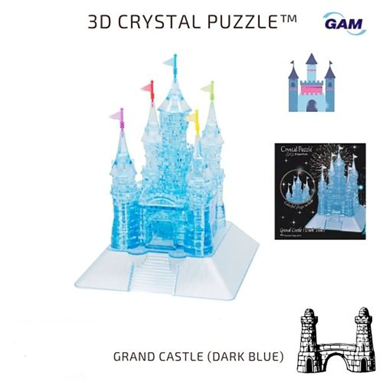 Grand Castle (Dark Blue) _3D Crystal Puzzle™