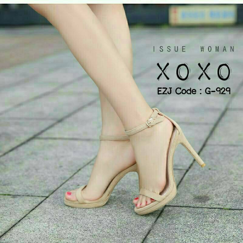 รองเท้าส้นสูงรัดข้อ Style Zara (สีครีม)