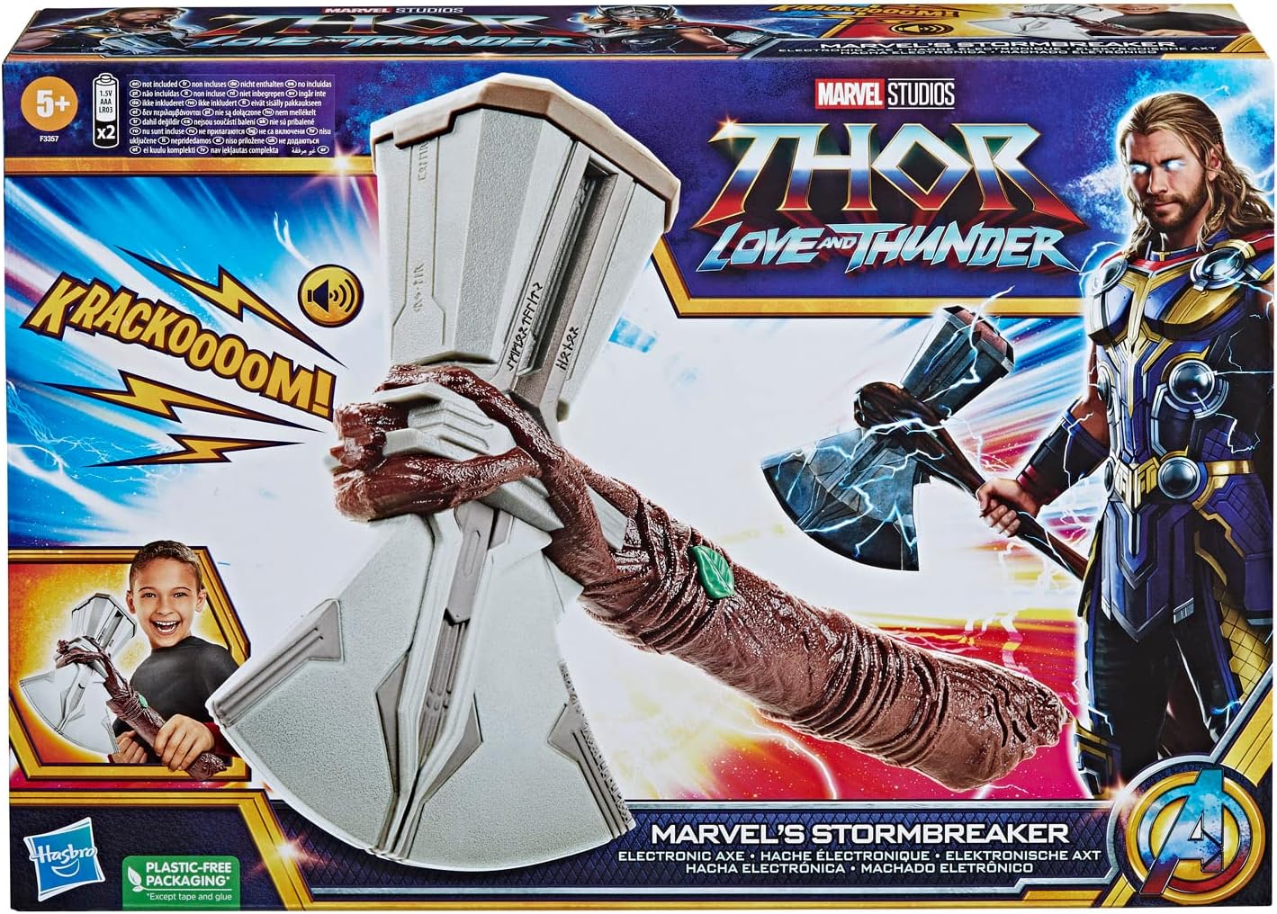 Hasbro Marvel Thor: Love and Thunder Stormbreaker Electronic Axe Roleplay Toy with SFX ฮาสโบร มาร์เวล ธอร์ เลิฟ แอนด์ ธันเดอร์ สตอร์มเบรคเกอร์ มีเสียงซาวน์เอฟเฟ็ก ลิขสิทธิ์แท้