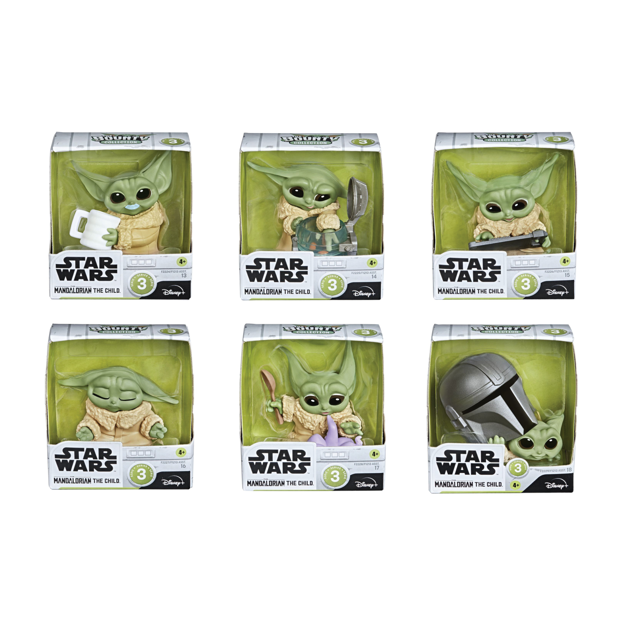 Hasbro Star Wars The Bounty Collection Series 3 The Mandalorian The Child Baby Yoda 2.25-Inch-Scale Figure ฮาสโบร สตาร์ วอร์ส แมนดาโรเลี่ยน หุ่นโมเดลฟิกเกอร์ เบบี้ โยดา ขนาด2.25 นิ้ว ครบเซ็ต6ตัว ลิขสิทธิ์แท้
