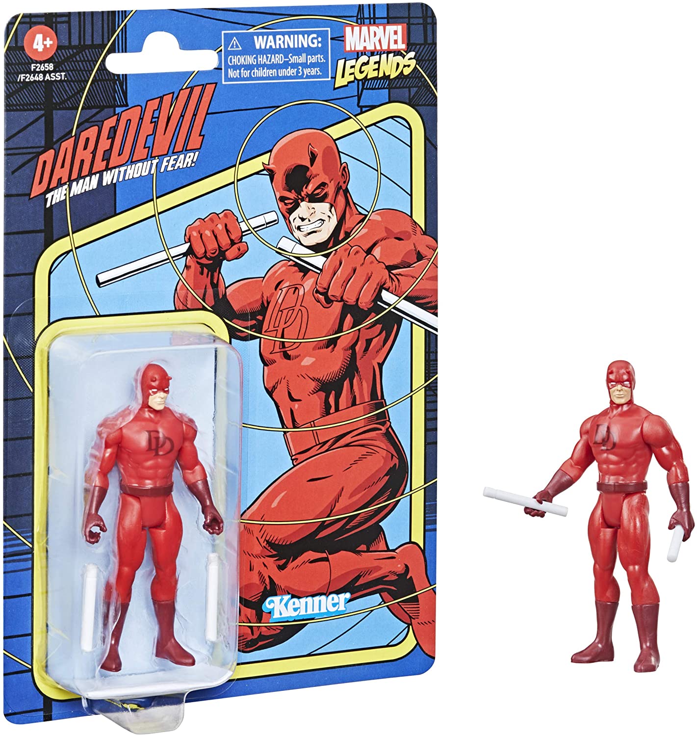 Hasbro Marvel Legends Series Daredevil 3.75-Inch Retro 375 Collection Action Figure ฮาสโบร มาร์เวล เลเจนด์ หุ่นโมเดลฟิกเกอร์ แดร์เดวิล ขนาด 3.75 นิ้ว ลิขสิทธิ์แท้