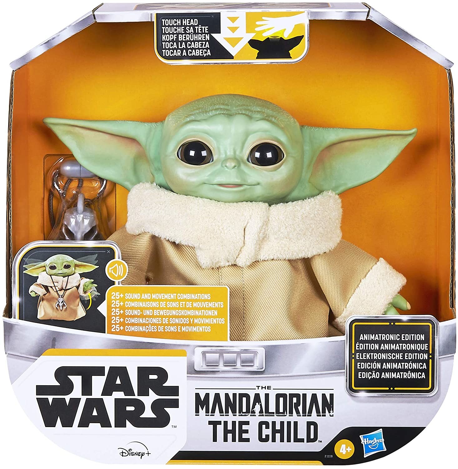 Hasbro Star Wars The Mandalorian Baby Yoda The Child Animatronic Edition Toy Figure ฮาสโบร สตาร์ วอร์ส แมนดาโรเลี่ยน หุ่นโมเดลฟิกเกอร์ เบบี้ โยดา ขนาด 7.2 นิ้ว มีเสียง25แบบ ขยับได้ ลิขสิทธิ์แท้