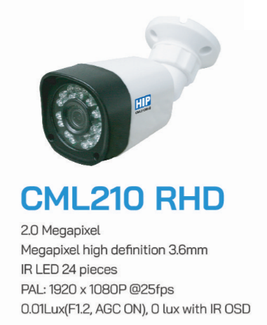 ขายถูก กล้องวงจรปิด CCTV HIP AHD CML210RHD ประกัน1ปี