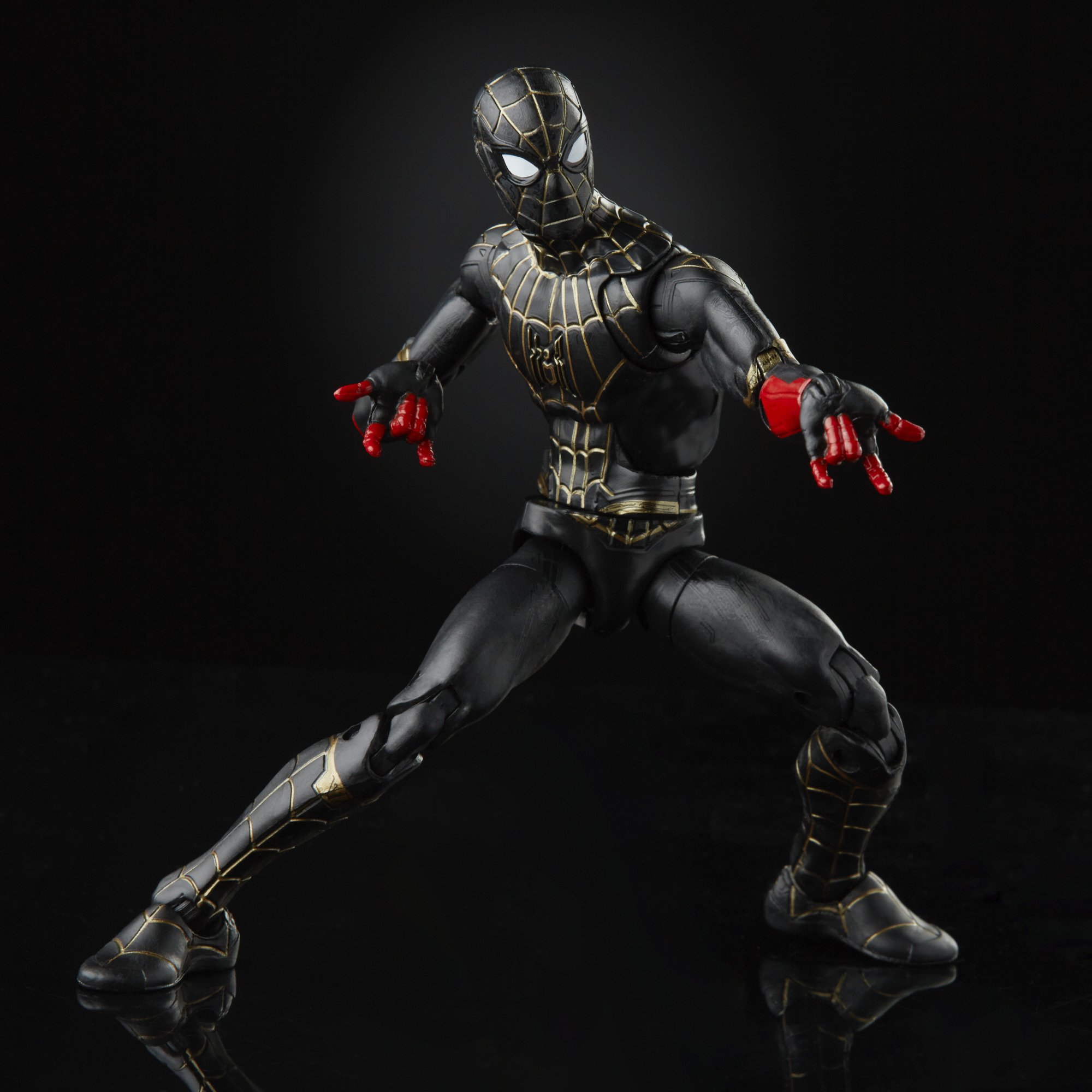 Hasbro Marvel Legends Series Black & Gold Suit Spider-Man (No Way Home) 6-inch Figure ฮาสโบร มาร์เวล เลเจนด์ ซีรี่ย์ส หุ่นโมเดลฟิกเกอร์ แบล็ค แอนด์ โกลด์ สูท สไปเดอร์-แมน (โน เวย์ โฮม) ขนาด 6 นิ้ว ลิขสิทธิ์แท้