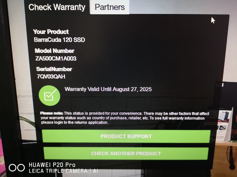 SEAGATE Barracuda 120 SSD ความจุ 500GB. ประกันหมด 08/2025