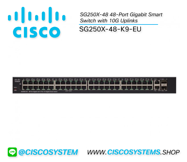 EOL SG250X-48-K9-EU (SG250X-48 48-Port Gigabit Smart Switch with 10G Uplinks)
