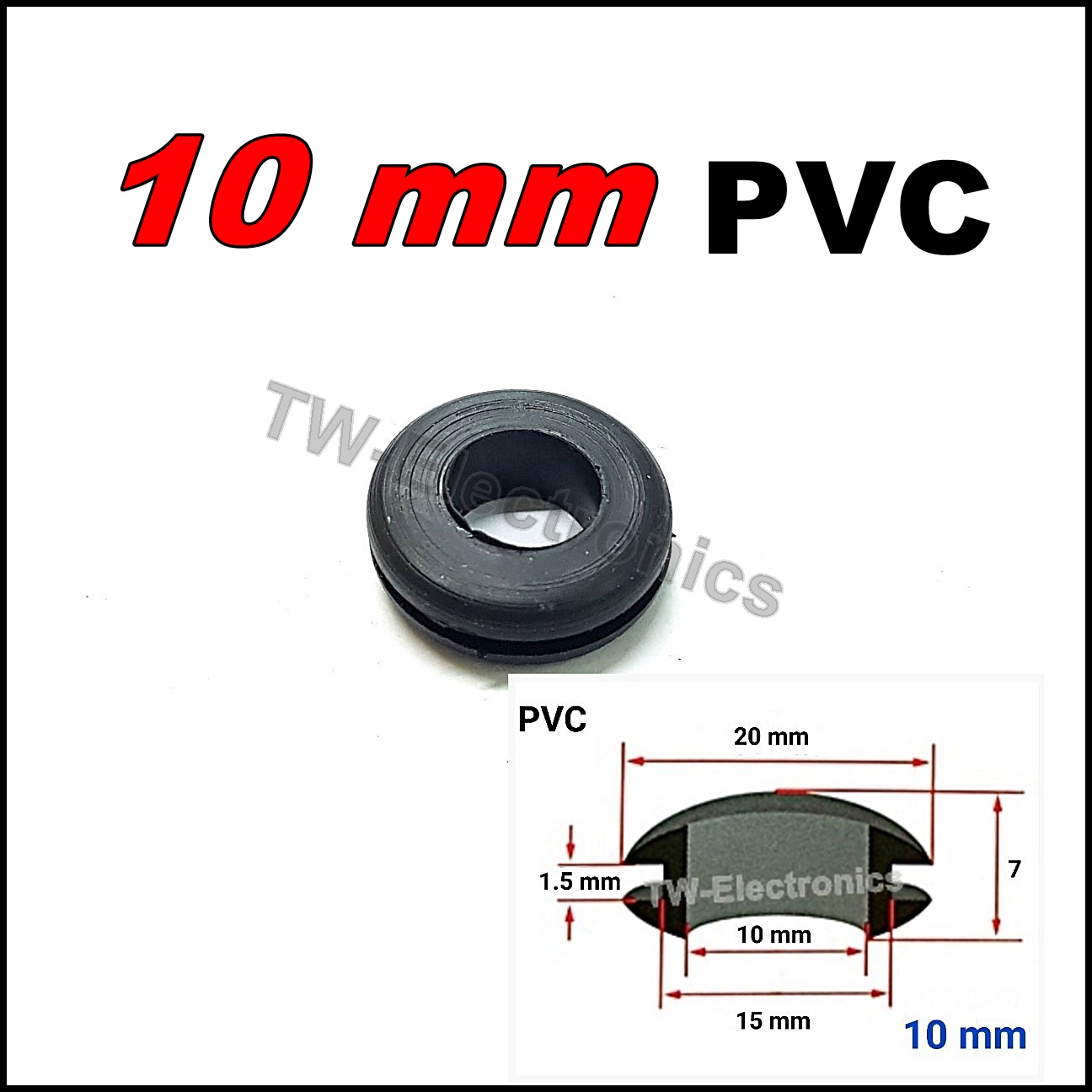 ลูกยางกันบาด PVC 10 mm (No.09)