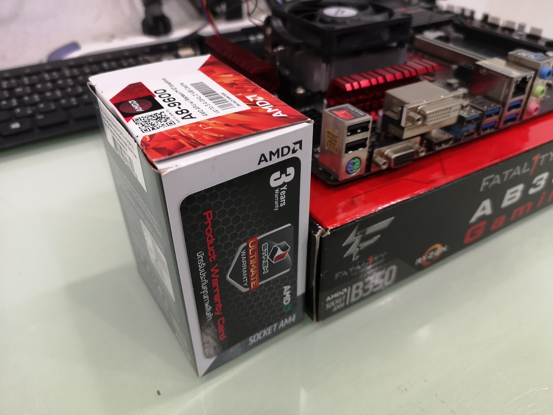 AMD A8-9600 + ASROCK AB350 Gaming K4 Strek