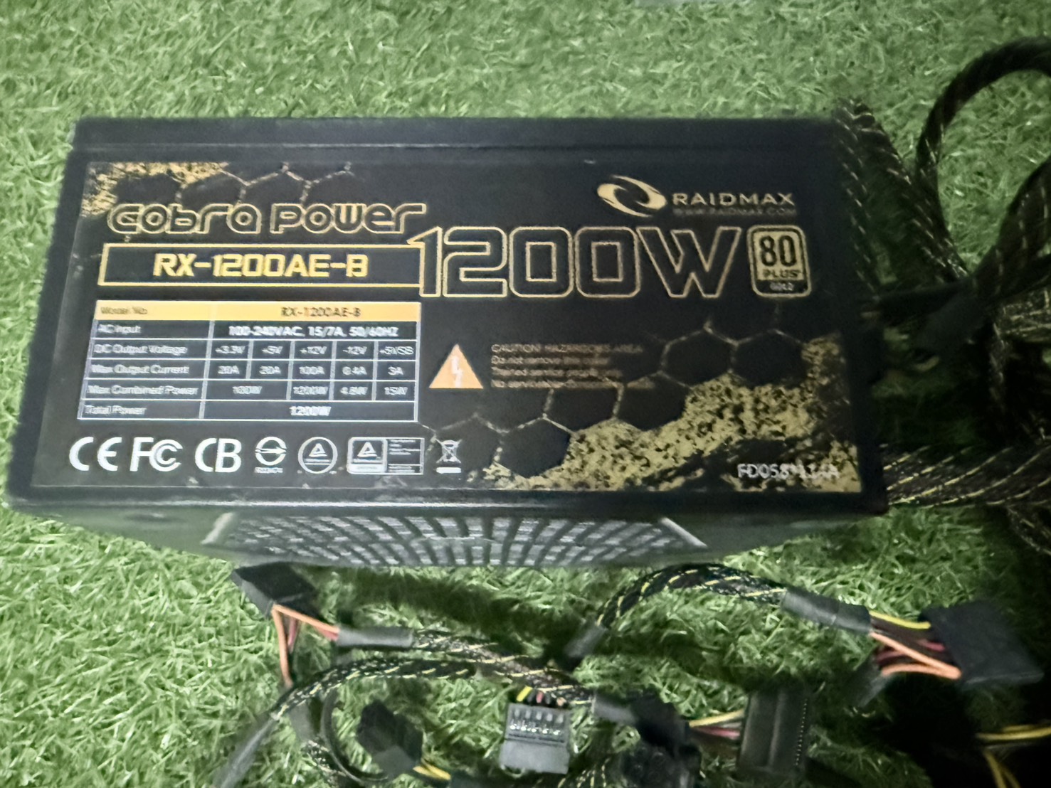 อุปกรณ์จ่ายไฟ POWER SUPPLY Cobra RX-1200AE-B 1200W สายตามรูป