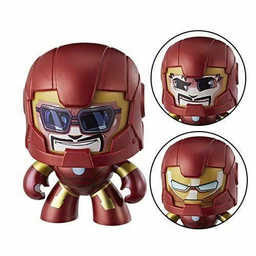 Hasbro Marvel Avengers Mighty Muggs Iron Man ฮาสโบร มาร์เวล อเวนเจอร์ส ไมตี้ มักส์ ไอรอน แมน ตุ๊กตาเปลี่ยนหน้าได้ ลิขสิทธิ์แท้