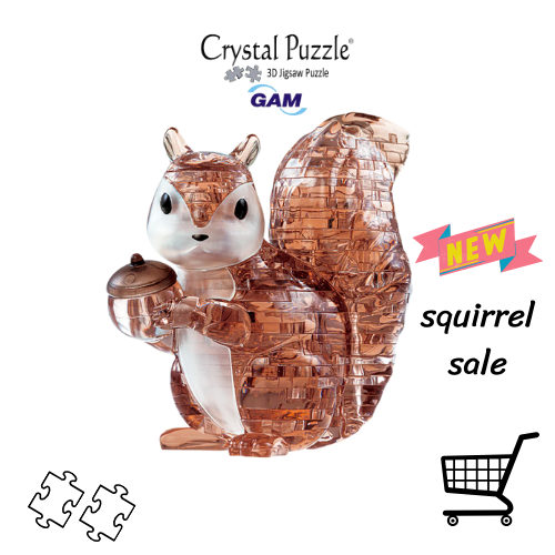Squirrel (Brown)_3D Crystal Puzzle™