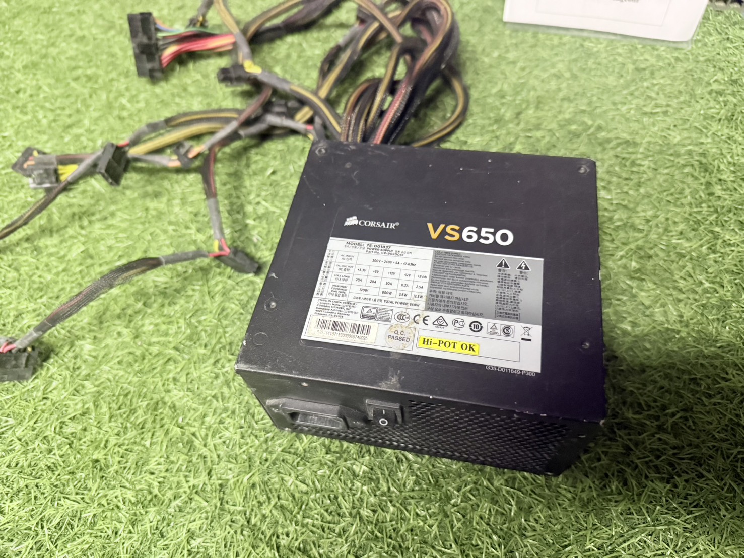 อุปกรณ์จ่ายไฟ POWER SUPPLY CORSAIR 650W VS650 สายตามรูป