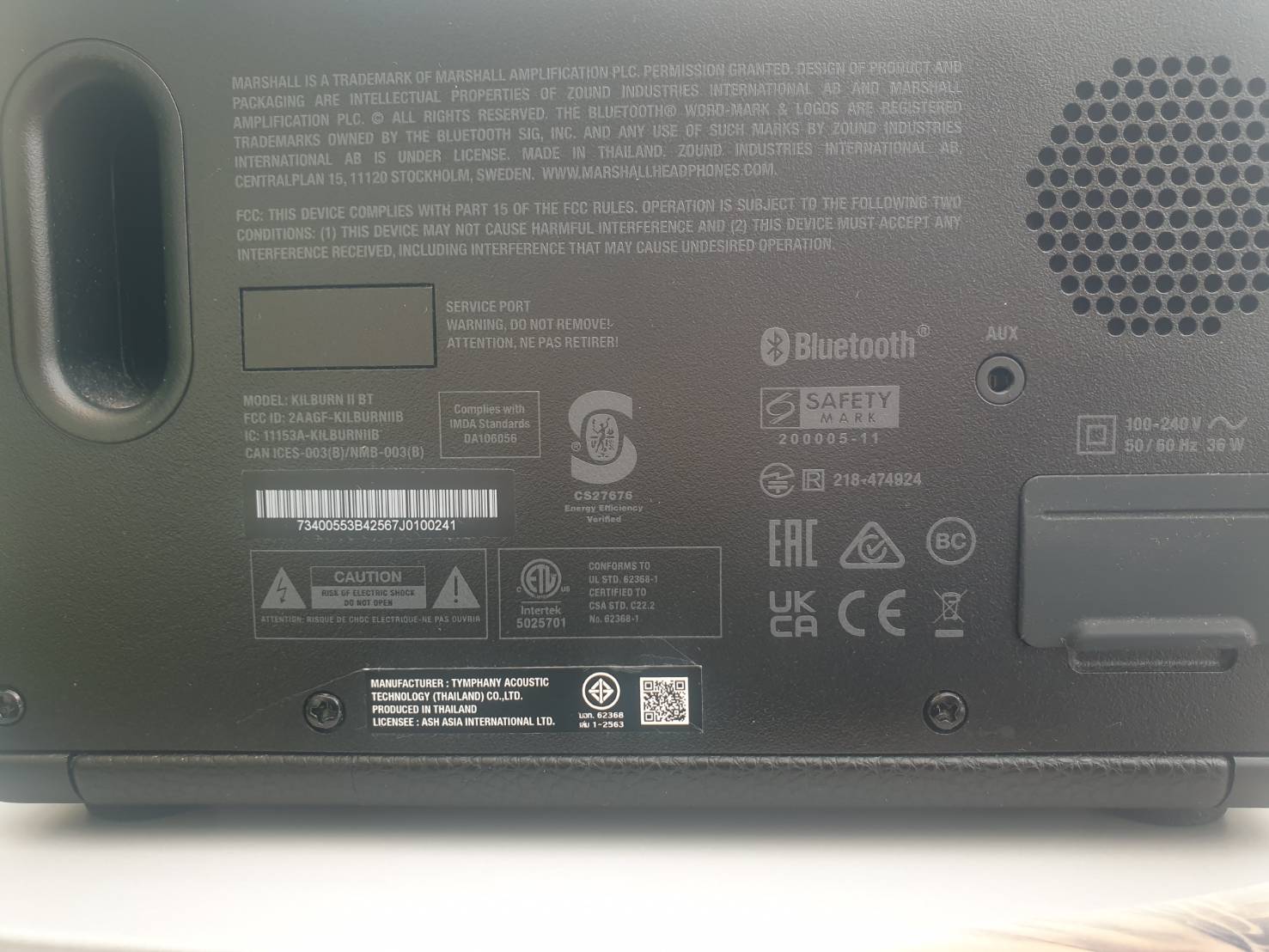 ลำโพง mashall kilburn 2 ของแท้ศูนย์ไทย