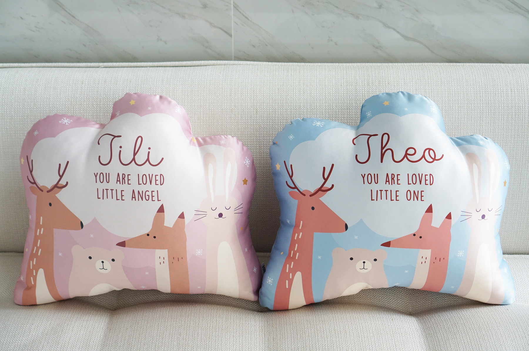 หมอนสั่งทำใส่ชื่อ ลาย Woodland
