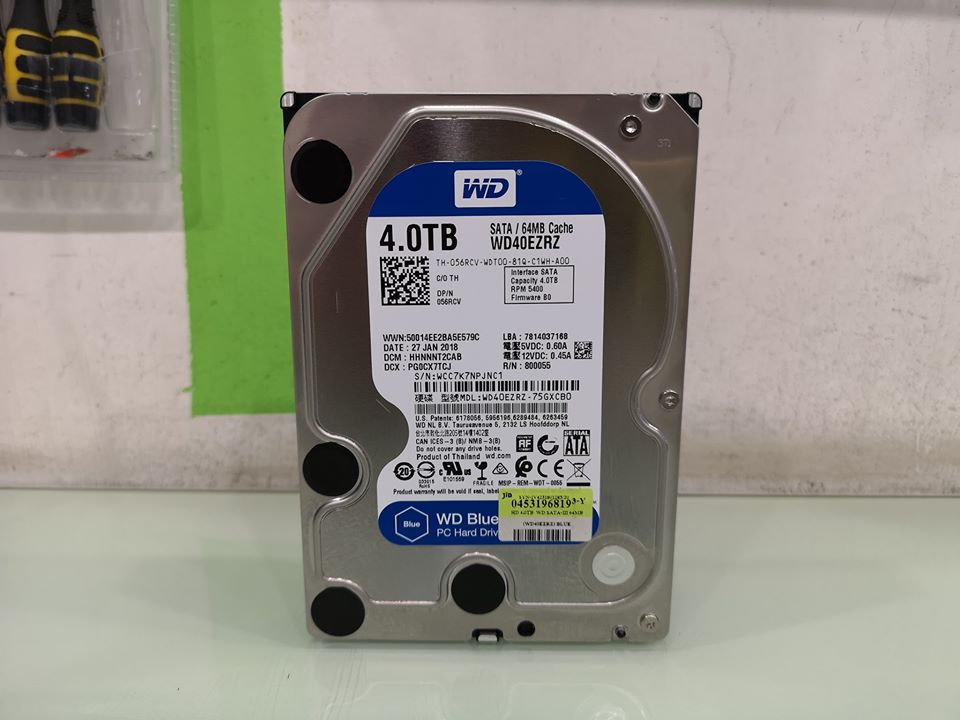 4 TB HDD WD BLUE 5400RPM SATA3 (WD40EZRZ)