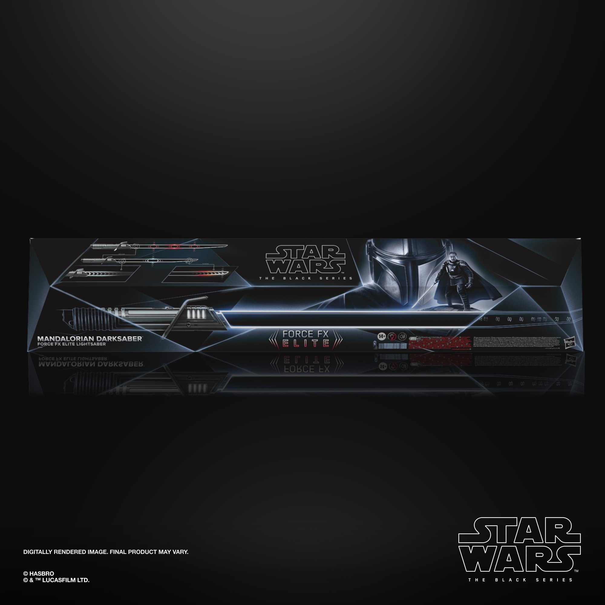 Hasbro Star Wars The Black Series Mandalorian Darksaber Force FX Elite Lightsaber ดาบไลท์เซเบอร์ สตาร์ วอร์ แมนดาโรเลี่ยน ดาร์กเซเบอร์ มีเสียง มีไฟ ลิขสิทธิ์แท้