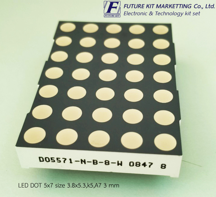 FuturePack FP1030 LED DOT 5x7 SIZE 3.8x5.3, K5, A7 5mm.