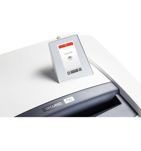 ขายถูก เครื่องทำลายเอกสาร Securio P36i (5.8 mm.) 43-45แผ่น ตัดเป็นเส้น