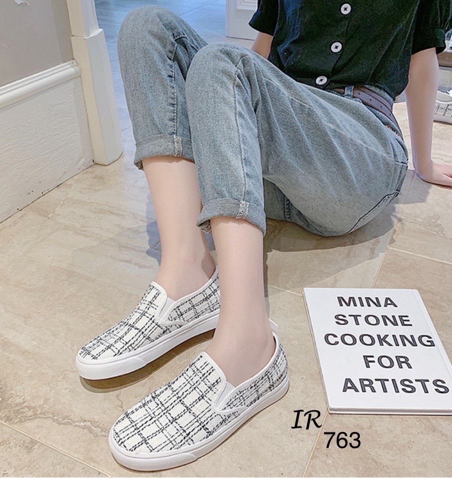 รองเท้าผ้าใบSlip on ผ้าทวิส