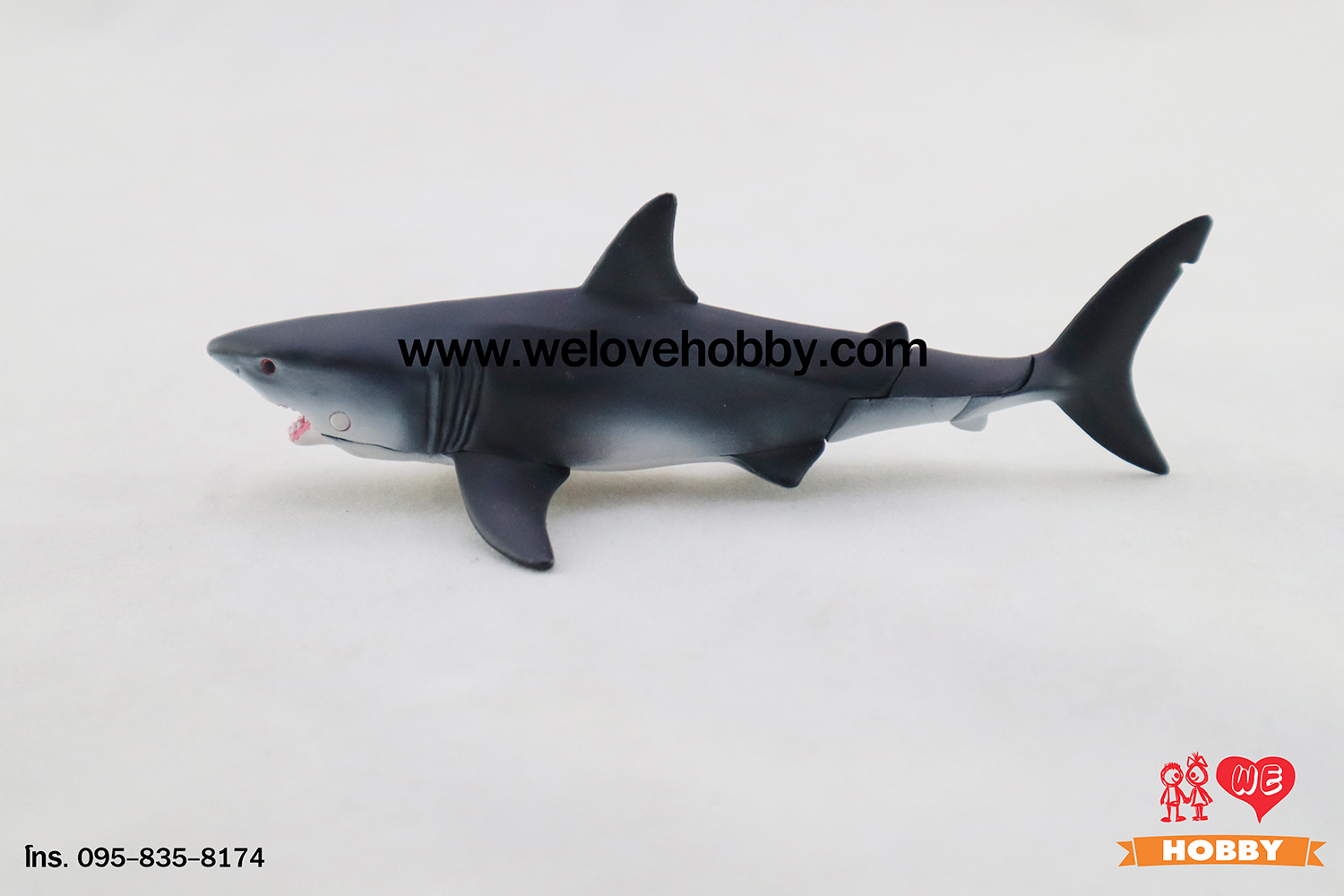 โมเดลปลาฉลามขาว (Great White Shark) แบรนด์ Takara Tomy ขนาดยาวประมาณ 7.5 ซม