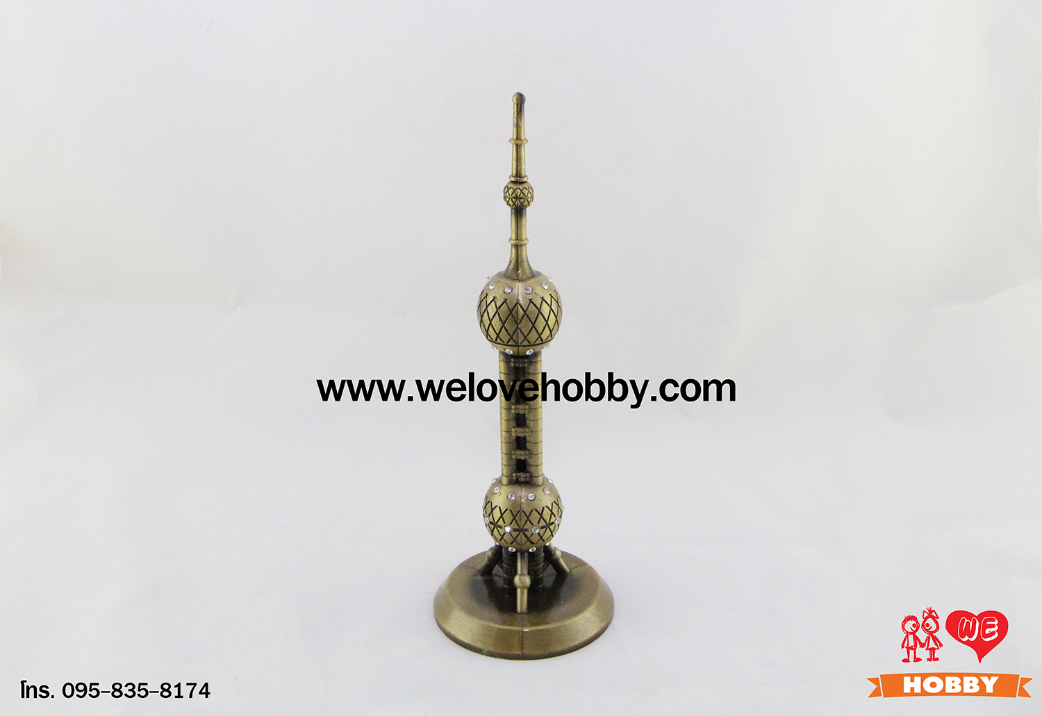 โมเดลแลนด์มาร์ค หอไข่มุกเซี่ยงไฮ้ Oriental Pearl Tower สูง 25 ซม.