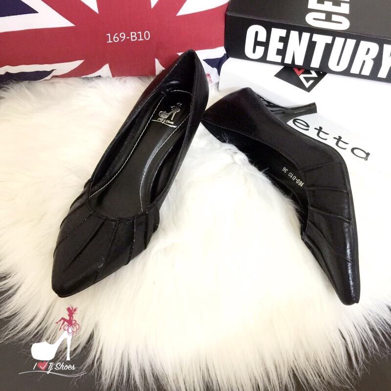 พร้อมส่ง : รองเท้าคัทชูสีเมทัลลิก (สีดำ)