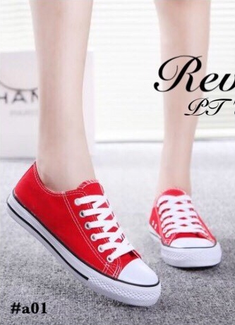 พร้อมส่ง : รองเท้า Converse Slim (สีแดง)