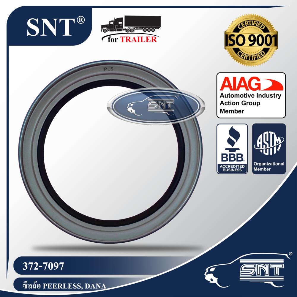 SNT ซีลล้อรถพ่วง (ซีลเพลา), Oil Seal - P/N 372-7097, PEERLESS (พีเลส), Meritor, Dana, Eaton เพลา 22,500 lbs.