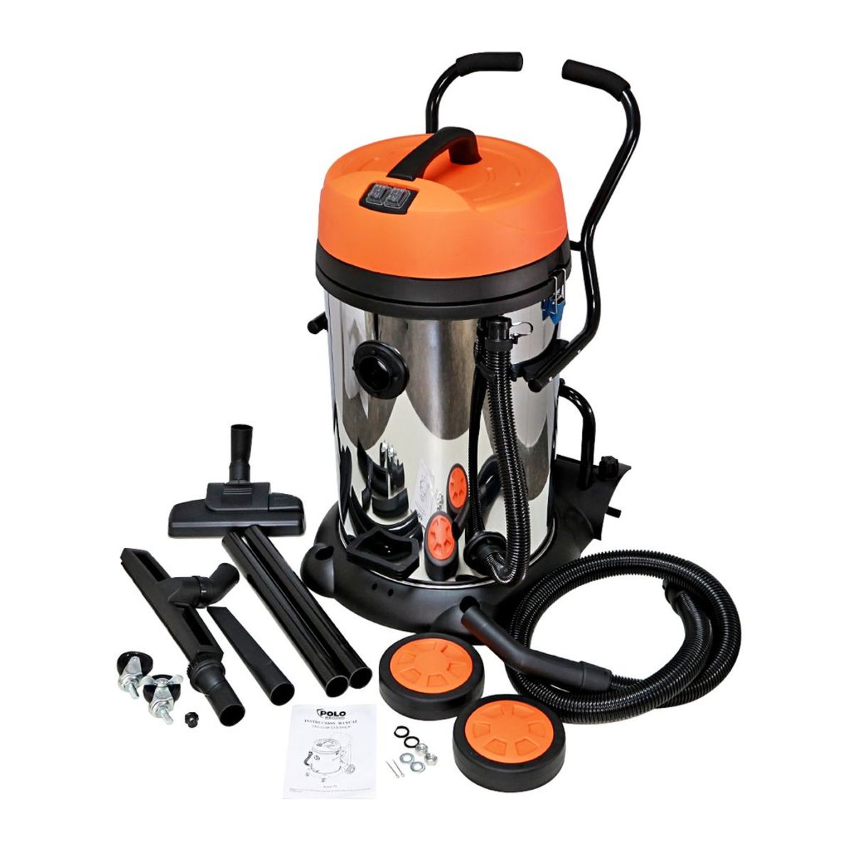 เครื่องดูดฝุ่น / เครื่องดูดฝุ่น (น้ำ-แห้ง) ถัง 75 ลิตร POLO รุ่น AURA-75 220V 2400W อัตราลม 50ลิตร/วินาที